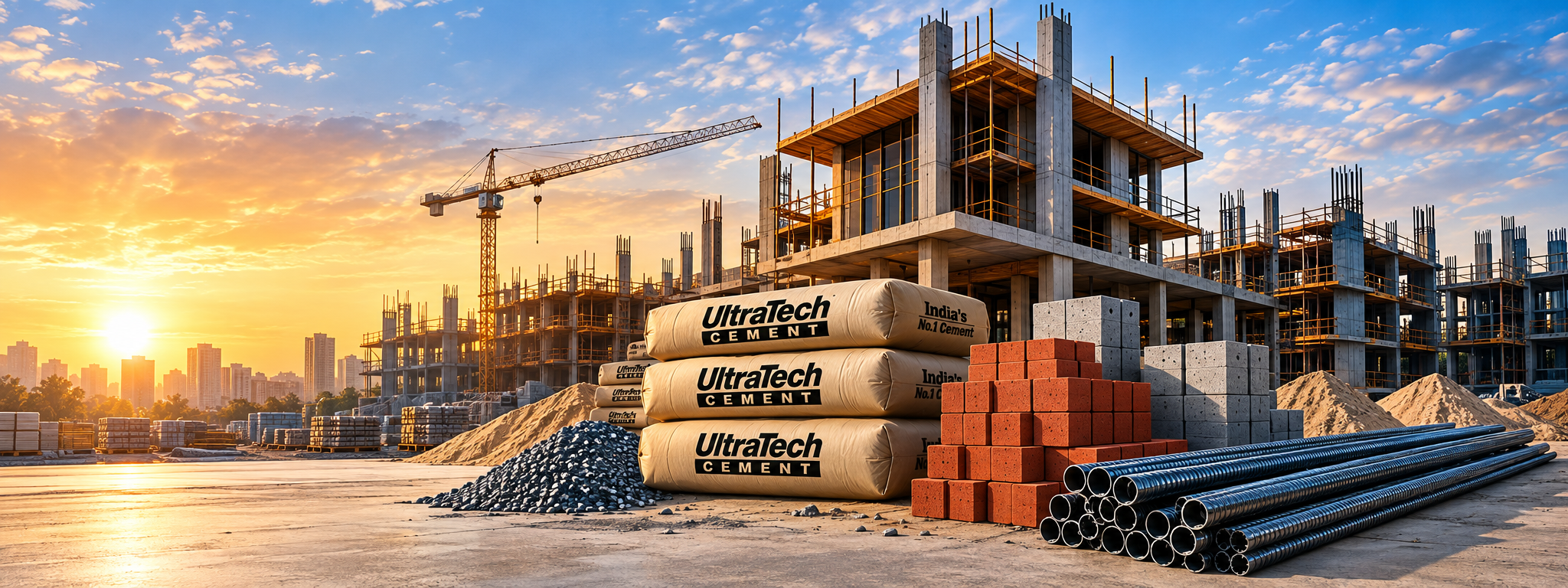 Atharv Road Lines UltraTech Cement Steel Rebars Bricks Jammu